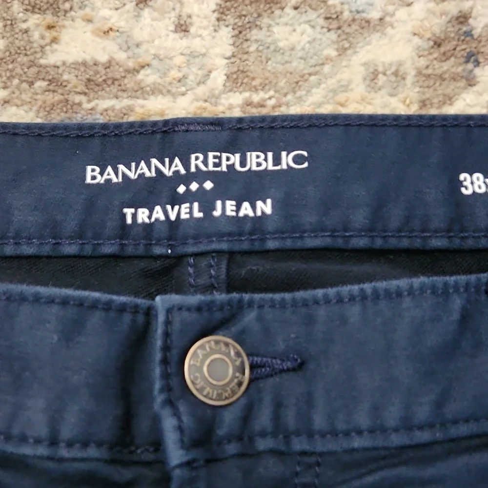 Banana Republic Preppy Blue Travel Jean Slimfit Pants